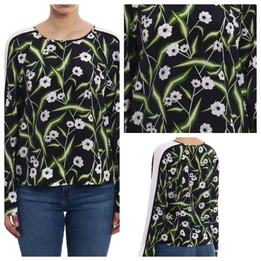 Equipment Femme Silk Floral Blouse Boho Minimalist Luxe Size L